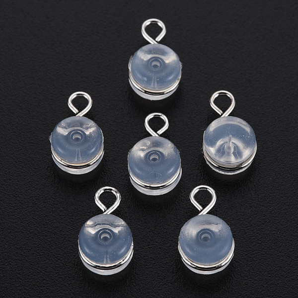 

PandaHall Silicone Ear Nuts, Earring Backs, with Brass Findings, Oval, Cadmium Free & Nickel Free & Lead Free, Platinum, 11x6x5mm, Hole..., Clear