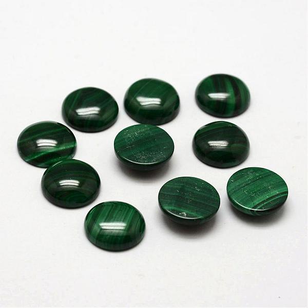 

PandaHall Natural Malachite Cabochons, Half Round/Dome, 12x4~5.5mm Malachite Half Round