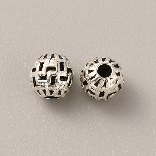 

PandaHall Tibetan Style Alloy Bead, Rondelle, Antique Silver, 6x5.5mm, Hole: 1.8mm, 100pcs/bag Alloy Rondelle