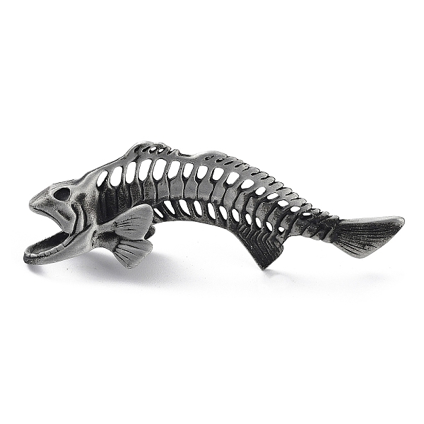 

PandaHall Tibetan Style Alloy Big Pendant, Frosted, Fish, Antique Silver, 24x72x12mm, Hole: 13x8.5mm Alloy Fish