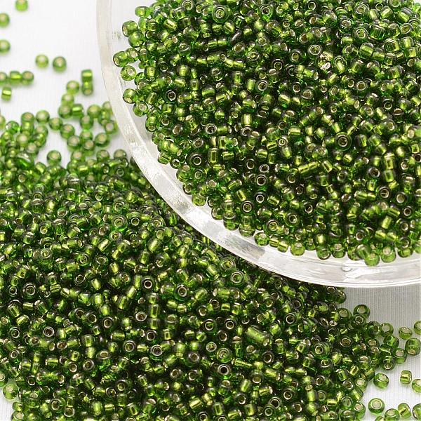 

PandaHall 12/0 Transparent Glass Round Seed Beads, Grade A, Silver Lined, Dark Olive Green, 1.8~2.0mm, Hole: 0.8mm, about 28000pcs/pound...