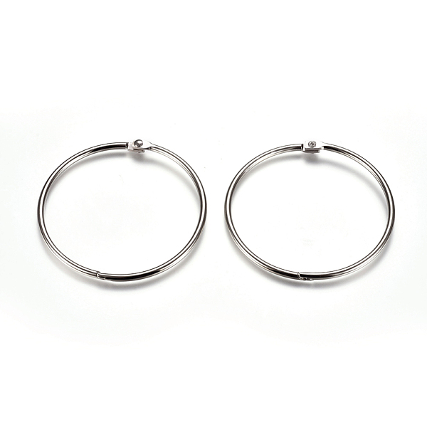

PandaHall Iron Loose Leaf Book Binder Hinged Rings, Platinum, 20x2mm, Inner Diameter: 16mm Iron