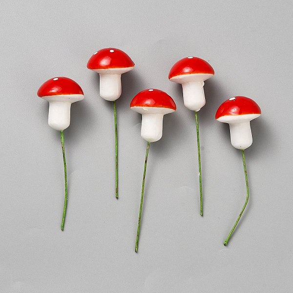 Resin Artificial Mushroom for Garden Ornament Flower Pots Bonsai Micro Landscape Decoration