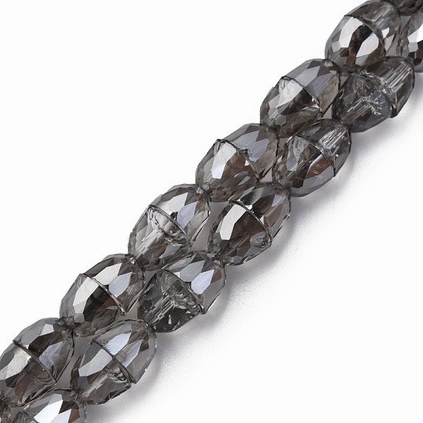 

PandaHall Electroplate Transparent Glass Beads Strands, Faceted, Bell, Black, 8x7mm, Hole: 1mm, about 94~100pcs/strand, 25.20 inch(64cm)...