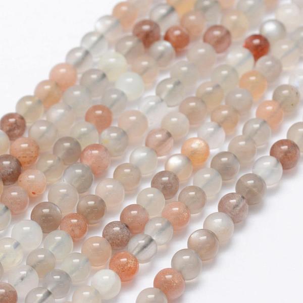 

PandaHall Natural Multi-Moonstone Beads Strands, Round, 4~5mm, Hole: 1mm, about 99pcs/strand, 15.1 inch(38.5cm) Multi-Moonstone Round