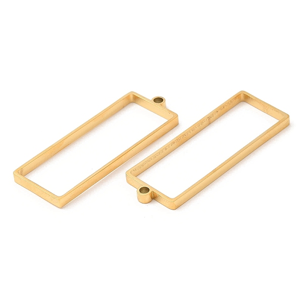 

PandaHall 304 Stainless Steel Open Back Bezel Rectangle Pendants, For DIY UV Resin, Epoxy Resin, Pressed Flower Jewelry, Real 18K Gold...