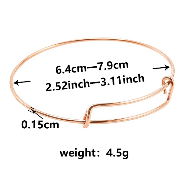 

PandaHall Adjustable Expandable 304 Stainless Steel Bangles for Women Stainless Steel