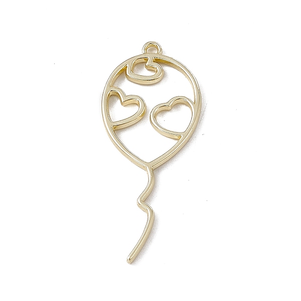 

PandaHall Alloy Pendants, Balloon with Heart Charm, Light Gold, 39x16x1.5mm, Hole: 1.2mm Alloy Balloon