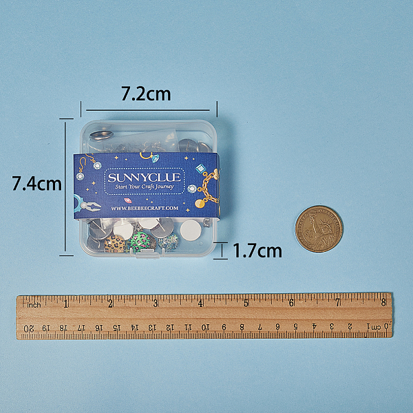 

PandaHall SUNNYCLUE 1 Box 130Pcs DIY 20 Pairs Leopard Stud Earrings Making Starter Kit 4 Color 12mm Flat Back Druzy Resin Cabochons & Blank..., Multicolor