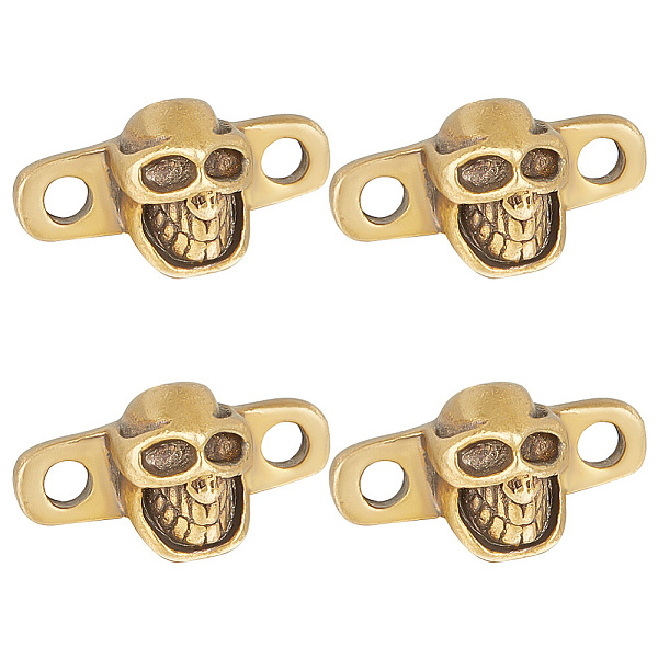 

PandaHall Brass Shoe Charms, Skull, Antique Bronze, 15.5x31.5x13mm, Hole: 4.5mm Alloy Skull
