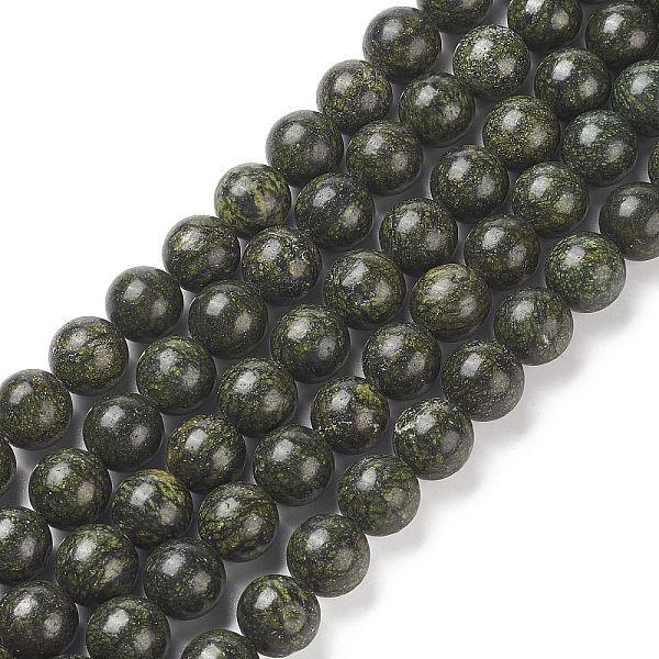 

PandaHall Natural Serpentine/Green Lace Stone Beads Strands, Round, 10mm, Hole: 1mm, about 36pcs/strand, 15 inch Serpentine Round