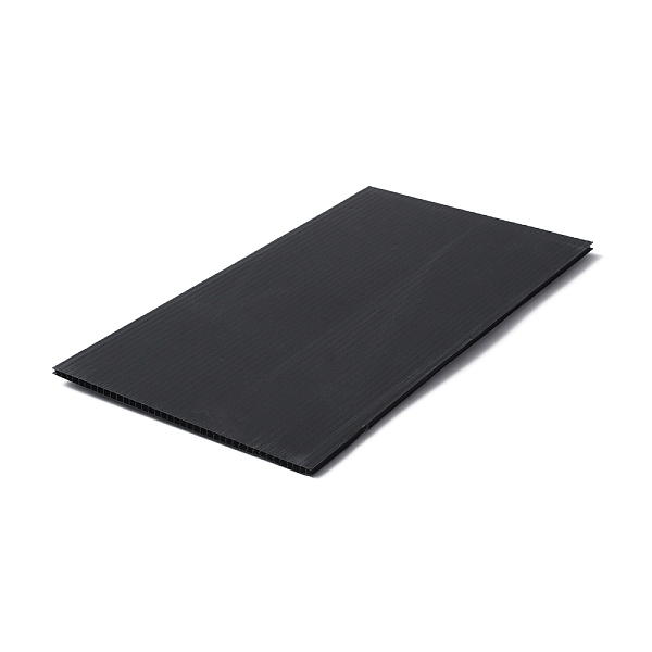 

PandaHall Plastic Corrugated Sheets Pads, for DIY Crafts Model Building, Rectangle, Black, 300x153x4mm Plastic Rectangle Black