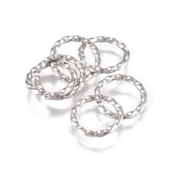 

PandaHall 304 Stainless Steel Twisted Jump Rings, Open Jump Rings, Round Ring, Stainless Steel Color, 18 Gauge, 10x1mm, Inner Diameter: 8mm...