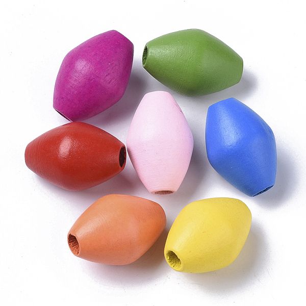 

PandaHall Spray Painted Natural Maple Wood Beads, Bicone, Mixed Color, 29.5x20.5mm, Hole: 5.5mm, about 160pcs/500g Maple Wood Bicone..., Multicolor