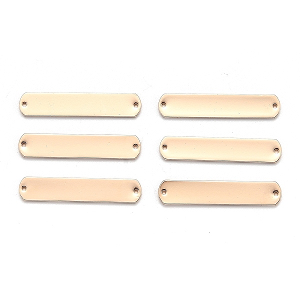 

PandaHall Brass Links, Round Corner, Rectangle, Light Gold, 36x7x1mm, Hole: 1mm, 20pcs/Box Brass Rectangle