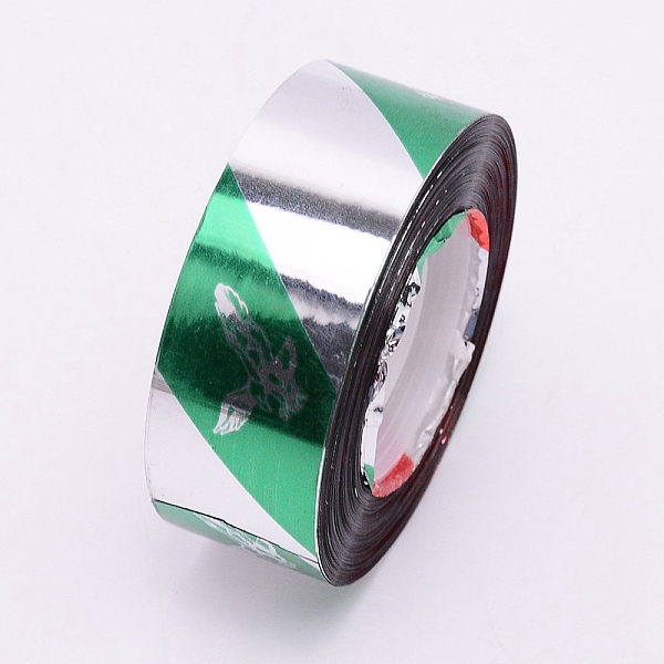 

PandaHall Scare Tape Ribbon, Double Sided Repellent Tape for Scaring Birds Away, Green, 1 inch(24mm), about 25yards/roll(22.86m/roll)...