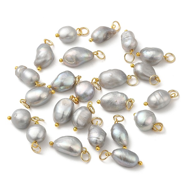 

PandaHall Natural Cultured Freshwater Pearl Pendants, with Brass Finding, Potato, Silver, 16~19x8~9.5x6.5~9mm, Hole: 3mm Pearl Potato Silver