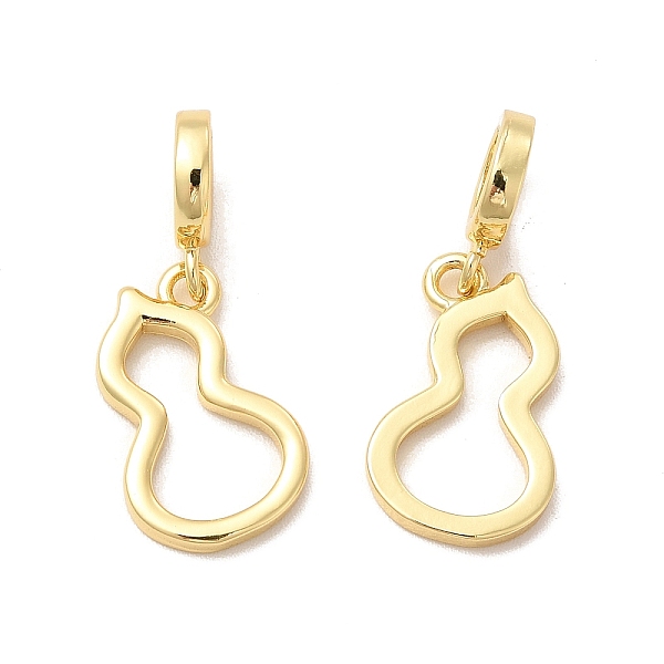 

PandaHall Rack Plating Brass Gourd European Dangle Charms, Large Hole Pendants, Cadmium Free & Lead Free, Real 18K Gold Plated, 26mm...