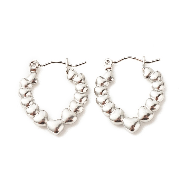 

PandaHall 304 Stainless Steel Chunky Teardrop Hoop Earrings for Women, Stainless Steel Color, 22x20mm, Pin: 0.8mm 304 Stainless Steel...