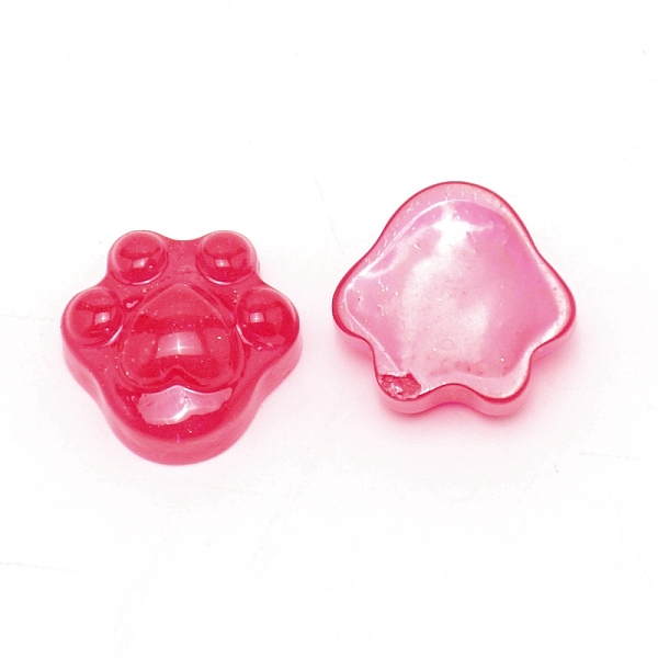 

PandaHall Transparent Resin Cabochons, with Glitter Powder, Cat Claw, Cerise, 16.5x16.5x8mm Resin Others Red