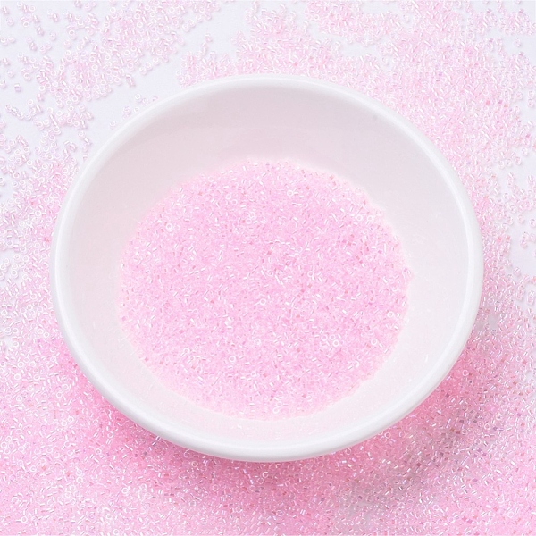

PandaHall MIYUKI Delica Beads, Cylinder, Japanese Seed Beads, 11/0, (DB0071) Pink Lined Crystal AB, 1.3x1.6mm, Hole: 0.8mm, about...
