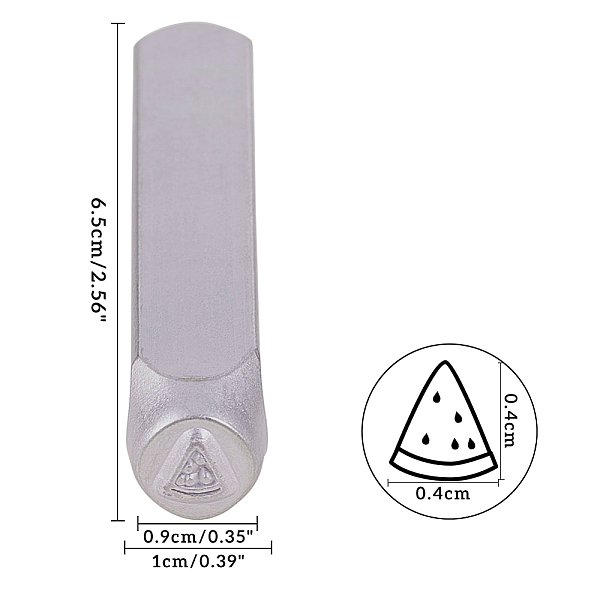 

PandaHall Iron Metal Stamps, Watermelon Patterns, Platinum, 65.5x10mm Iron