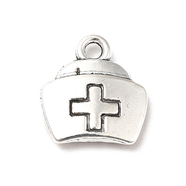 

PandaHall Tibetan Style Alloy Charms, Nurse Cap Charms, Antique Silver, 12.5x11.5x2.5mm, Hole: 1.5mm, about 909pcs/1000g Alloy Hat