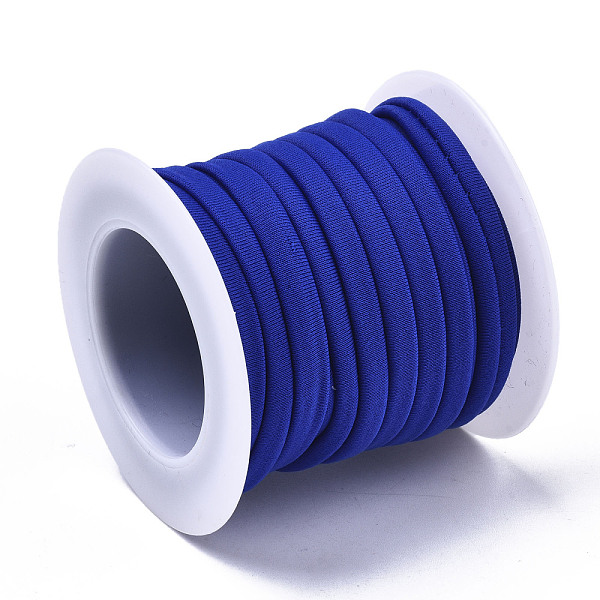 

PandaHall Flat Polyester Elastic Cord, Webbing Garment Sewing Accessories, Medium Blue, 5mm, about 3.28 yards(3m)/roll Elastic Fibre Flat