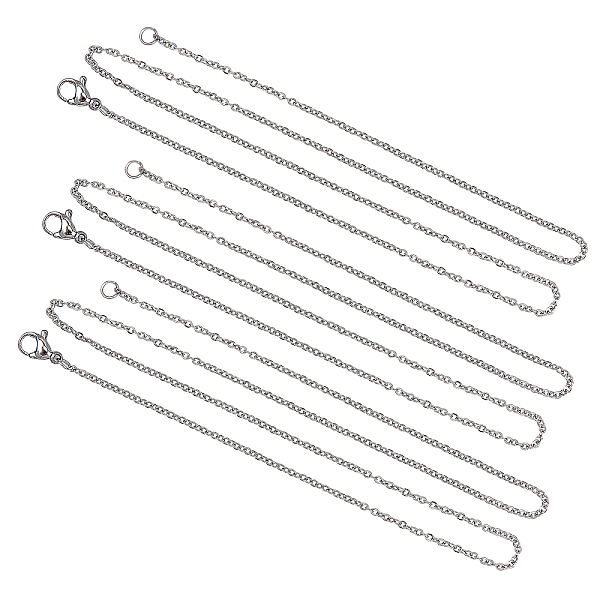 PandaHall UNICRAFTALE 30pcs 44.9cm Unisex Cable Chains Necklaces 304 Stainless Steel Chains Cable Chain Necklace with Lobster Claw Clasps...