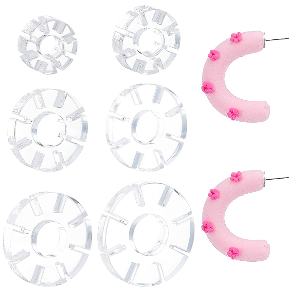 

PandaHall BENECREAT 6pcs 6 Size Snowflake Shape Polymer Clay Earring Charms Guide, Acrylic Cutters for Polymer Clay Jewelry Making, Clear...