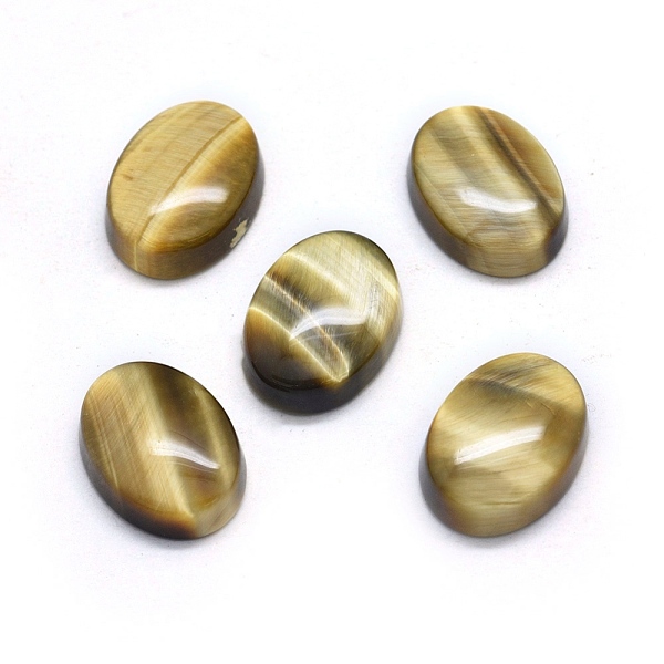 

PandaHall Natural Tiger Eye Cabochons, Oval, 20x15x6mm Tiger Eye Oval