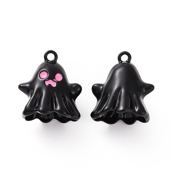 

PandaHall Spray Painted Alloy Enamel Pendants, Cadmium Free & Lead Free & Nickle Free, Ghost Charm, Black, 19.5x17.5x12.5mm, Hole: 1.8mm...
