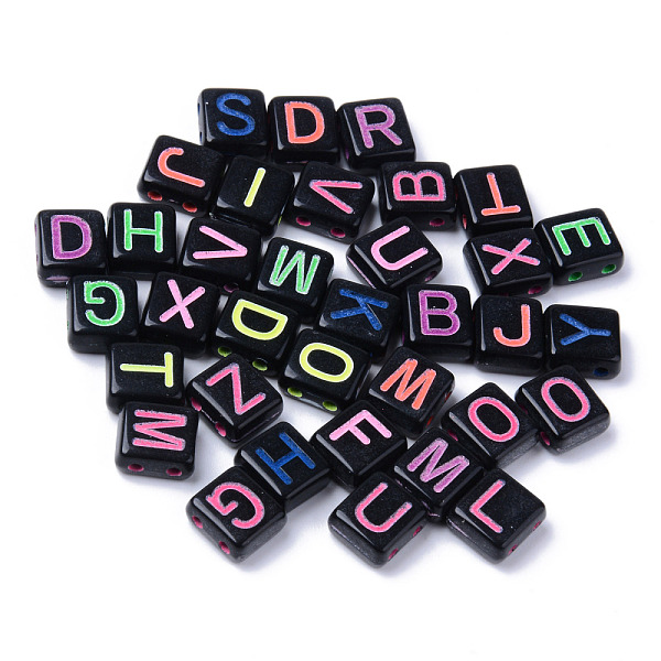 

PandaHall Acrylic Multi-Strand Links, Rectangle with Mixed Letter, Mixed Color, 8.5x7.5x4mm, Hole: 1.5mm, about 1950pcs/500g Acrylic Letter..., Multicolor