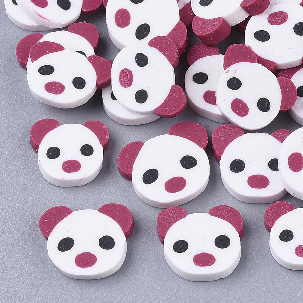 

PandaHall Handmade Polymer Clay Cabochons, Bear, White, 8~10x10~11x1.5~2mm, about 5686pcs/853g Polymer Clay Bear White