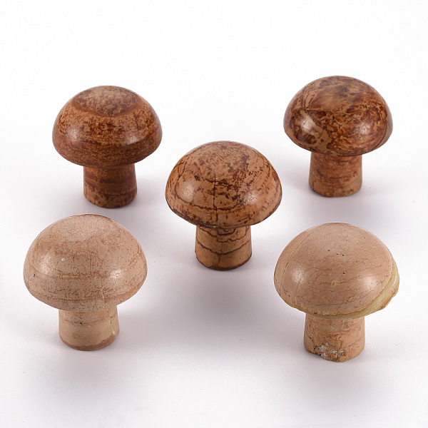 

PandaHall Natural Red Jasper Display Decorations, Mushroom, 40~41x38x38mm Red Jasper Mushroom