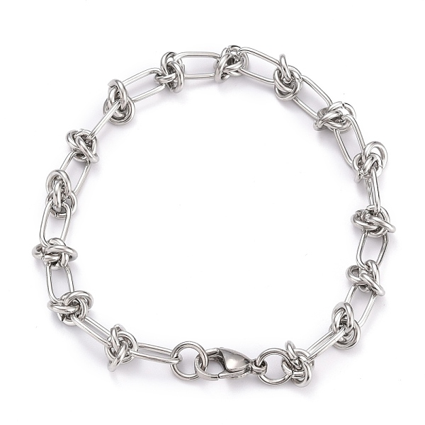 

PandaHall 304 Stainless Steel Link Chain Bracelets, with Lobster Claw Clasps, Stainless Steel Color, 8 inch(20.3cm) 304 Stainless Steel