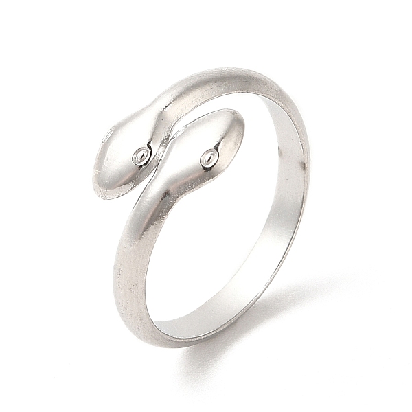 

PandaHall 304 Stainless Steel Cuff Rings, Snake Open Finger Rings for Women Men, Stainless Steel Color, 3~11.5mm, Inner Diameter: US Size 8...