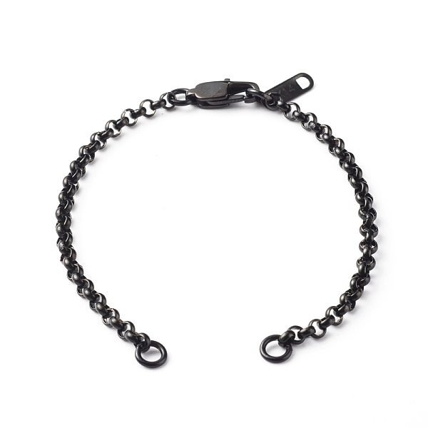 

PandaHall Handmade 304 Stainless Steel Rolo Chain Bracelets Making Accessories, with Jump Rings, Lobster Claw Clasps, Chain Tabs...