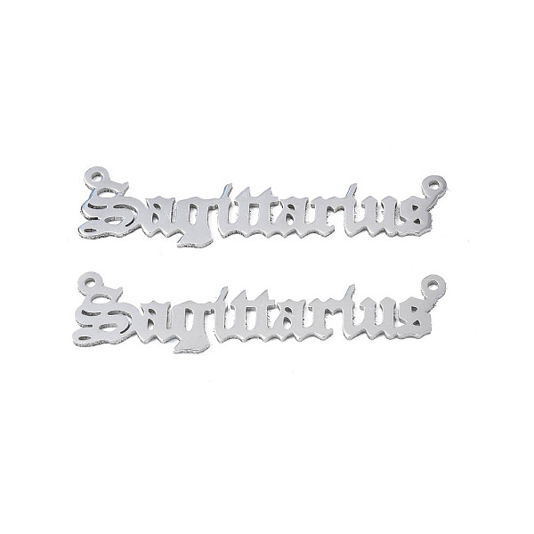 

PandaHall 304 Stainless Steel Connector Charms, Word, Sagittarius, 10x42.5x1mm, Hole: 1mm 304 Stainless Steel Sagittarius