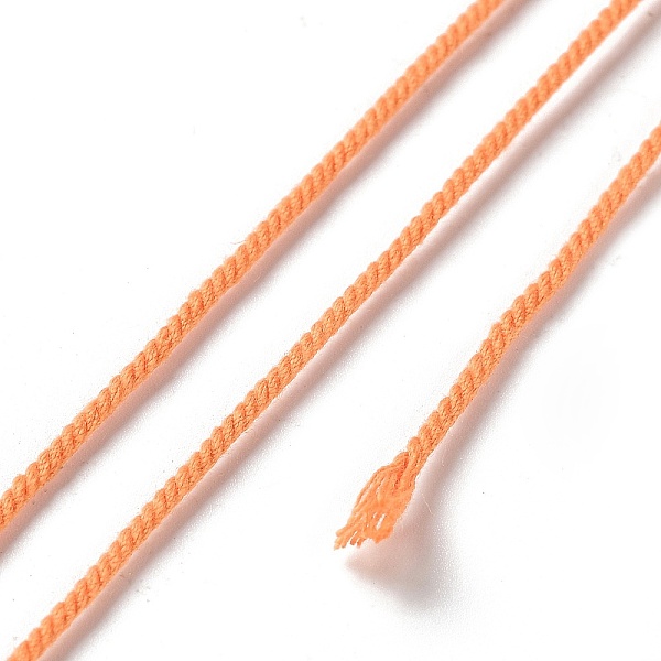 

PandaHall Polyester Twisted Cord, Round, for DIY Jewelry Making, Sandy Brown, 1.2mm, about 38.28 Yards(35m)/Roll Polyester
