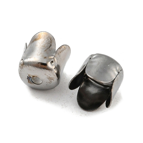 

PandaHall Iron Bead Caps, Flower, Black, 6.5x7mm, Hole: 1mm Iron