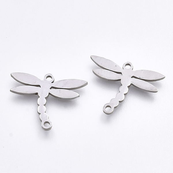 

PandaHall 201 Stainless Steel Links connectors, Laser Cut Links, Dragonfly, Stainless Steel Color, 13x16.5x1mm, Hole: 1.5mm 201 Stainless...