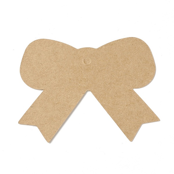 

PandaHall 100Pcs Blank Kraft Paper Gift Tags, Bowknot, BurlyWood, 4.9x6.5x0.05cm, Hole: 3.5mm Paper Orange