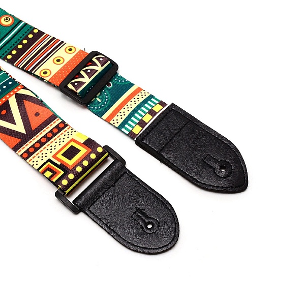 

PandaHall Polyester with PU Leather Strap, for Guitar, Ukulele Handle, Colorful, 79x6.1x1.4cm, Hole: 4.5mm Polyester
