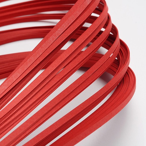 

PandaHall Quilling Paper Strips, Indian Red, 390x3mm, about 120strips/bag Paper Red
