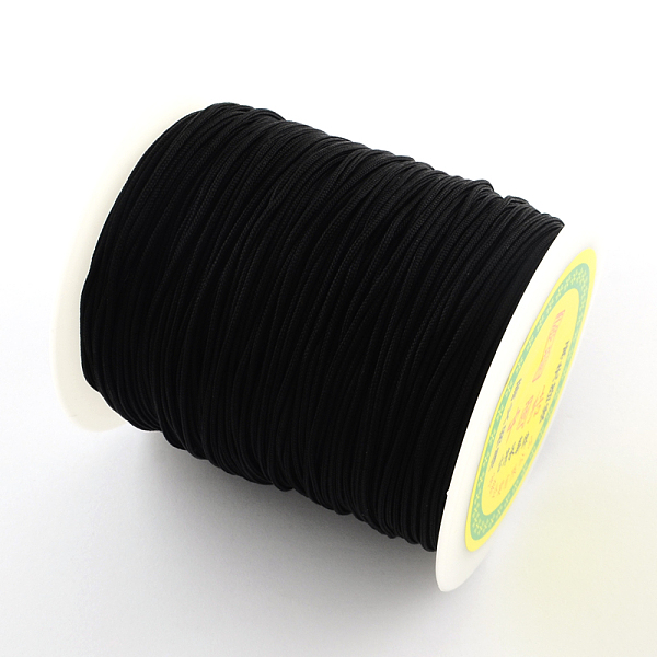 

PandaHall Nylon Thread, Black, 1mm, about 153.1 yards(140m)/roll Nylon Black