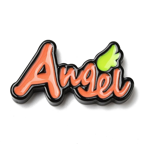 

PandaHall Opaque Resin Cabochons, Word Angel, Dark Orange, 22x42x5mm Resin Word
