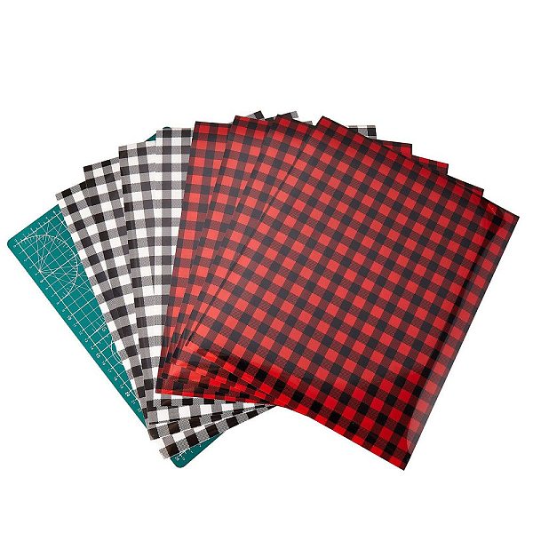 

PandaHall 8Pcs 2Colors Heat Transfer Vinyl Patches, PVC Cutting Mat Pad, Christmas Buffalo Plaid Pattern, Mixed Color, 9pcs/set Plastic..., Multicolor