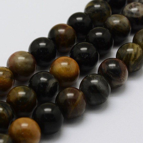

PandaHall Natural Petrified Wood Bead Strands, Round, 8mm, Hole: 1mm, about 47pcs/strand, 14.9 inch(38cm) Petrified Wood Round