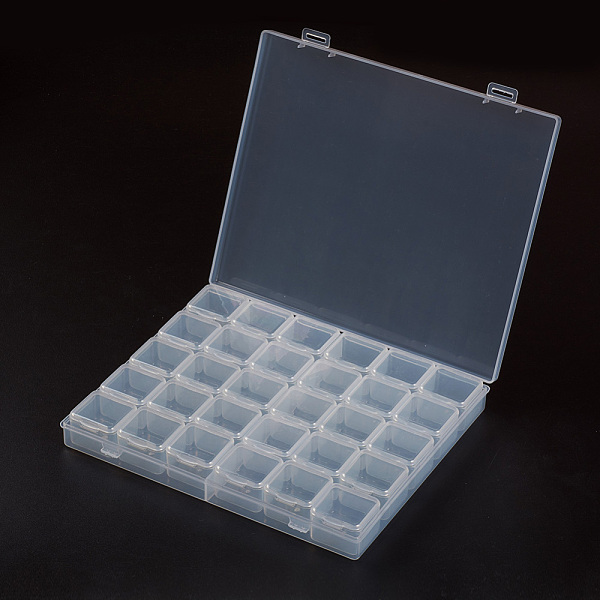 

PandaHall Plastic Bead Containers, Flip Top Bead Storage, Removable, 30 Compartments, Rectangle, Clear, 20.8x18x2.7cm, Compartments: about...